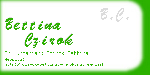 bettina czirok business card